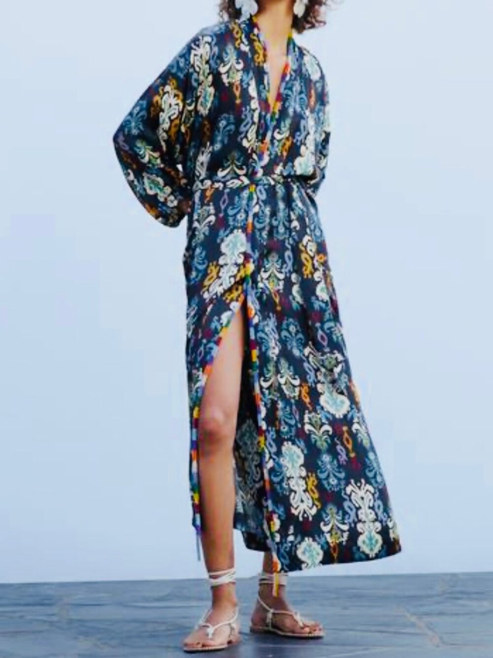 Beaded Printed Kimono